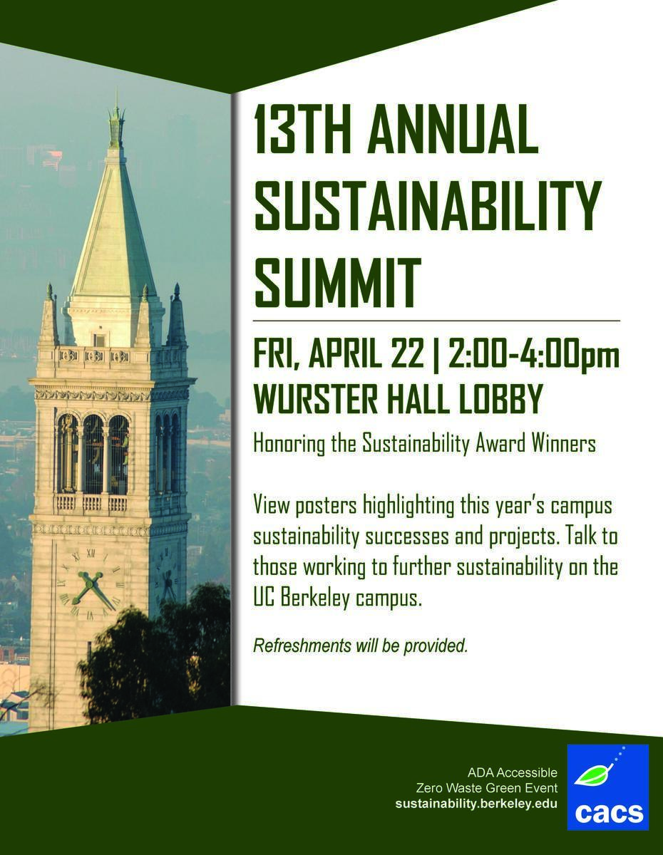 13th Annual Sustainability Summit flyer