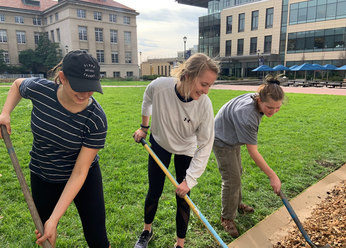 Mackenzie Feldman co-founded Herbicide Free Campus with teammate Bridget Gustafson