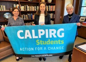 Kira Stoll, Nicole Haynes, Chancellor Carol Christ