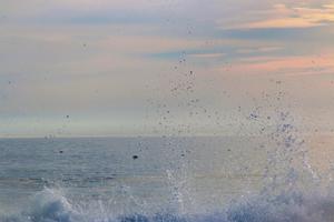 splash of ocean water with fast shutter speed
