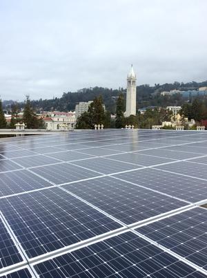 solar panels on campus MLK building