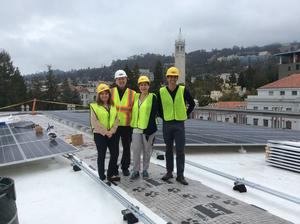 solar panel installation team at UC Berkeley