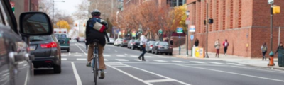 Bicyclist in the city